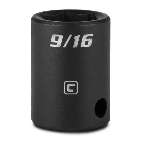 CAPRI TOOLS 3/8 in Drive 9/16 in 6-Point SAE Shallow Impact Socket 5-3054